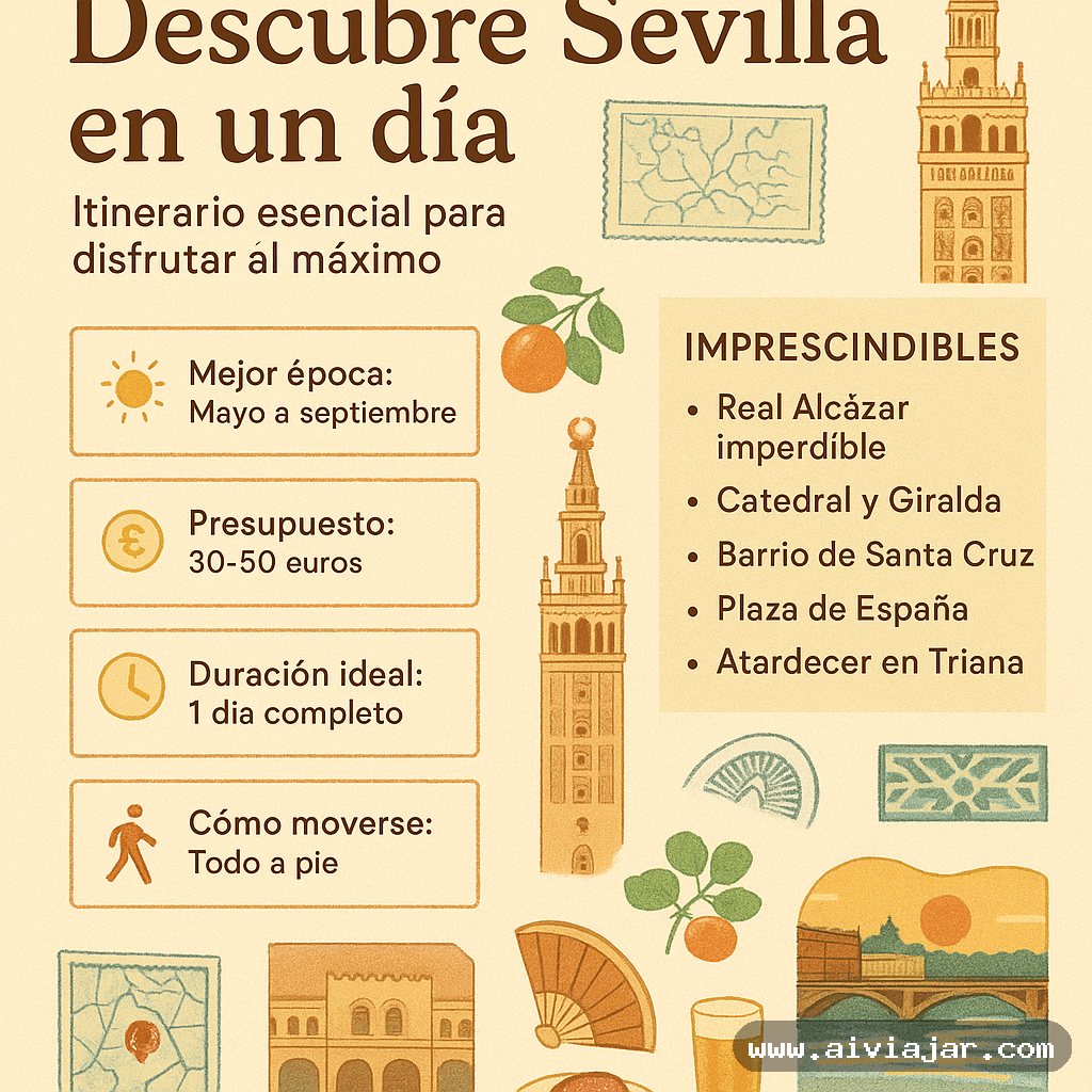 La Giralda de Sevilla vista desde el barrio de Santa Cruz