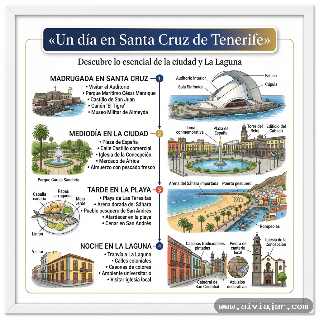 El Auditorio de Tenerife de Calatrava junto al océano en Santa Cruz