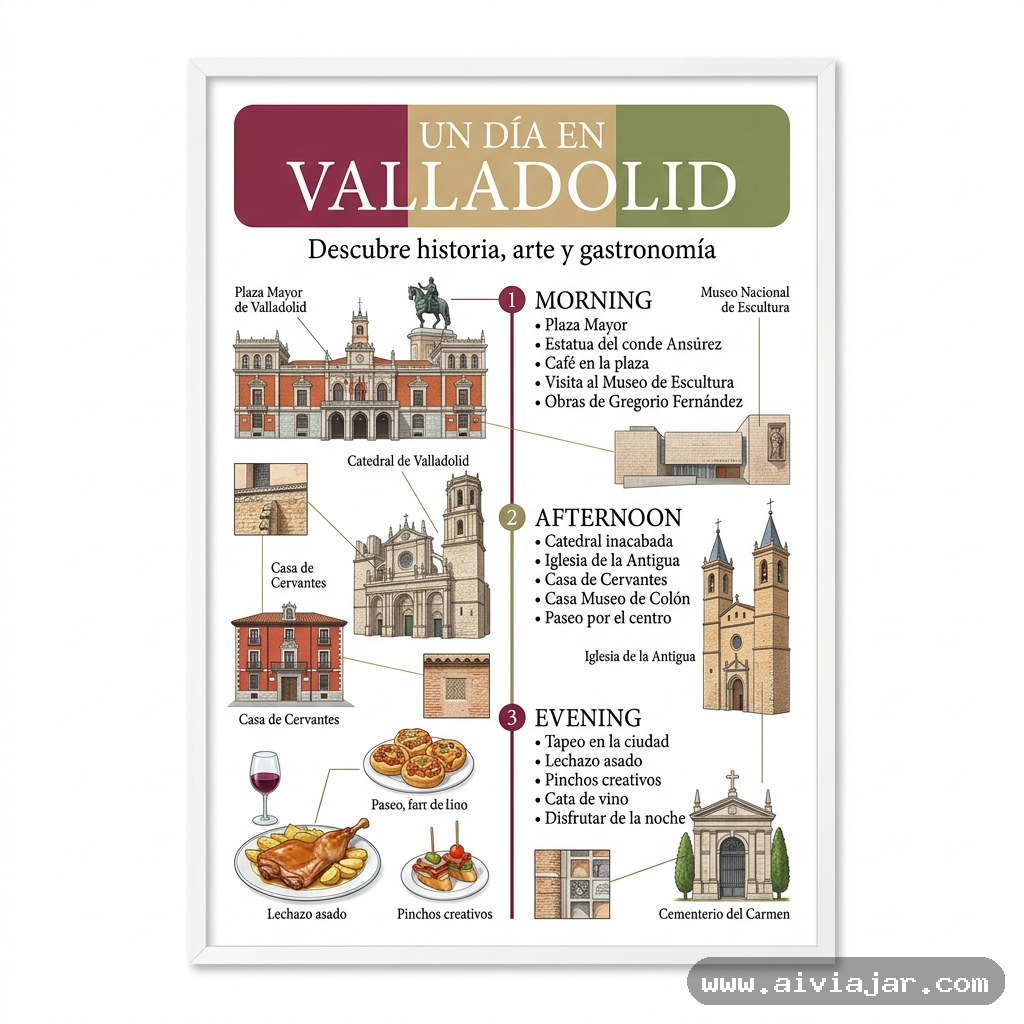 La Plaza Mayor porticada de Valladolid con el ayuntamiento al fondo