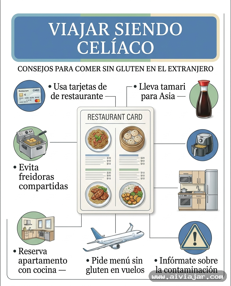 Persona mostrando una tarjeta de alergia alimentaria en un restaurante
